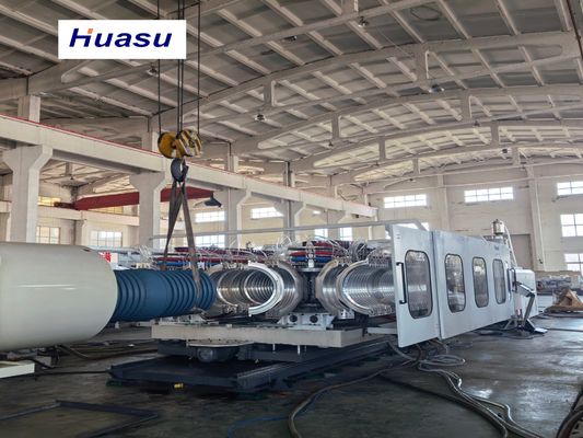 High Capacity 60-2000kg/h PVC Pipe Extrusion Line with Siemens PLC System for 32-1600mm Corrugated Pipe Production
