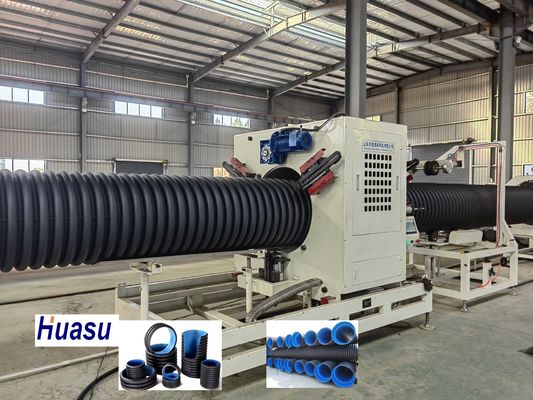 Double Wall Corrugated Pipe Extrusion Line with 33:1 Screw Ratio and Caterpillar Haul-Off for 23 Years Production Experience