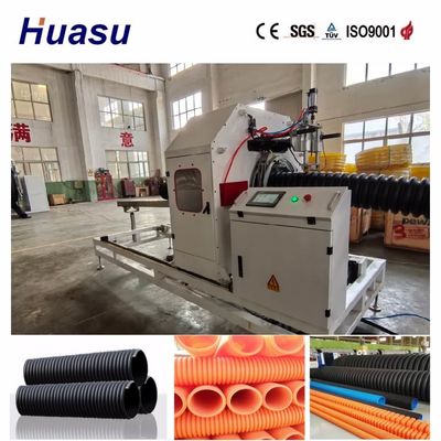 Automatic Single Wall Corrugated Pipe Extrusion Line for PVC/PE/MPP/PA/HDPE Pipe Diameter Range 32mm-1600mm