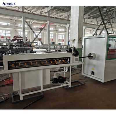 PLC Controlled Single Wall Corrugated Pipe Extrusion Line with Single-screw Design and Steel Water Sleeve Material