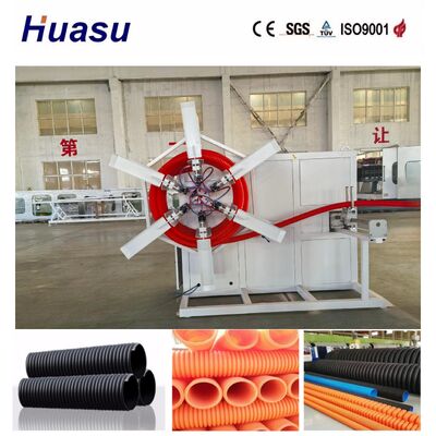 Single Wall Corrugated Pipe Extrusion Line with 60-2000kg/h Output 32mm-1600mm Pipe Diameter Range and Siemens PLC Control