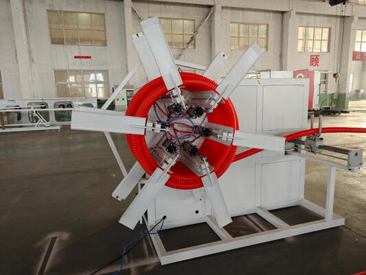 Siemens Electric Double Wall Corrugated Pipe Extrusion Line with Water Cooling and 100kg/h - 2000kg/h Production Capacity