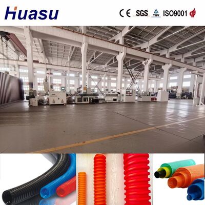 Single Screw Extruder Corrugated Pipe Extrusion Line with 32mm-1600mm Pipe Diameter Range, PLC Control, and Single/Double/Three Layer Options