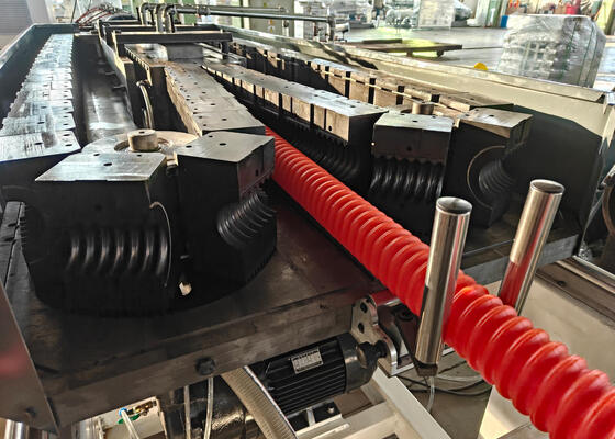 Double Wall Corrugated Pipe Extrusion Machine with HV740 Barrel Screw Siemens Frequency Controller and 20CrMnTi Gear Material