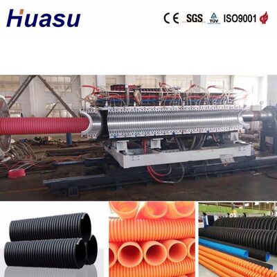 PLC Controlled Double Wall Corrugated Pipe Extrusion Line with 32-1600mm Pipe Diameter for High Productivity