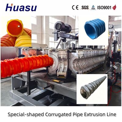 Wear Resistant Special Shaped HDPE Corrugated Pipe Urban Rainwater Drain Conduit Production Line