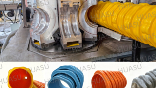 Linea di estrusione di tubi corrugati in plastica a forma speciale