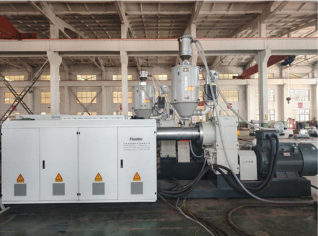Linea di estrusione di tubi ondulati a doppia parete ad alta velocità con materiale di ingranaggio 20CrMnTi e sistema di controllo PLC