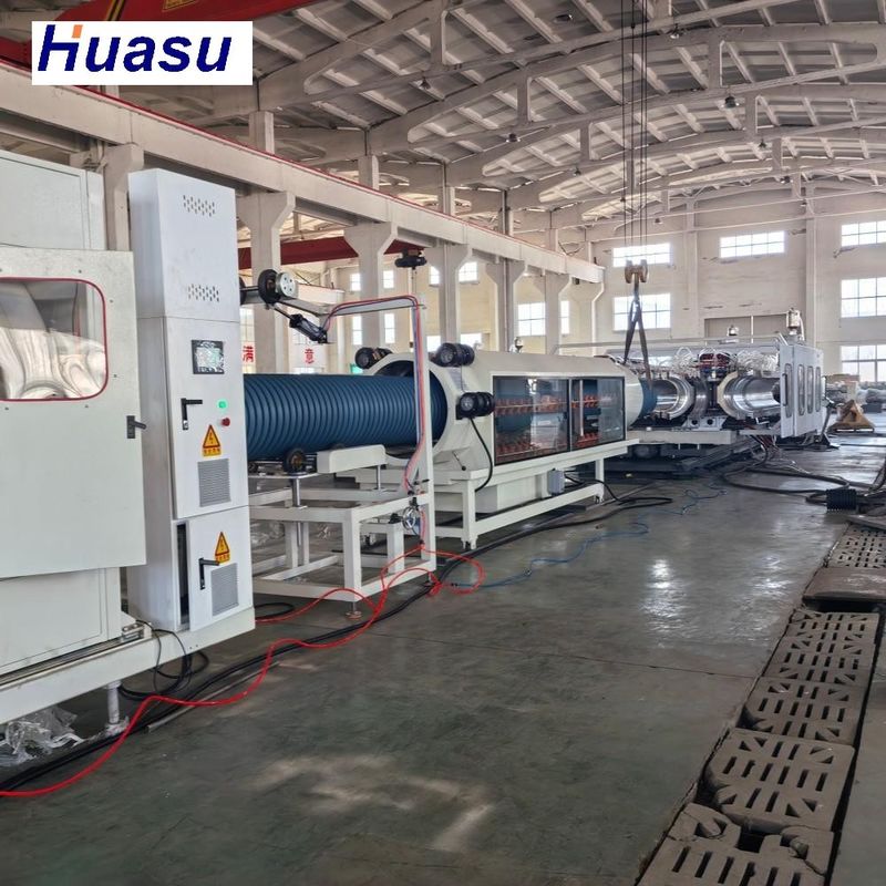 Linea di estrusione per tubi corrugati a doppia parete con diametro 32-1600mm con manicotto online e potenza installata di 520kW