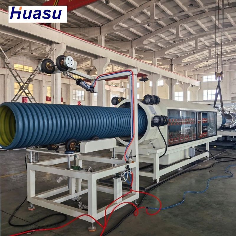 DWC Pipe Extrusion Line con capacità di 60-2000kg/h, Siemens PLC System e Online Belling per la produzione di tubi ondulati a doppia parete