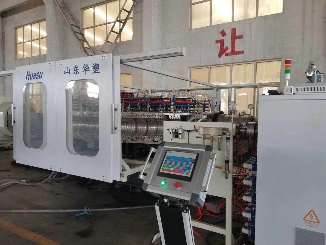 Siemens PLC Controlled Corrugated Pipe Extrusion Line Production Machine con profondità di nitrurazione di 0,4-0,7 mm