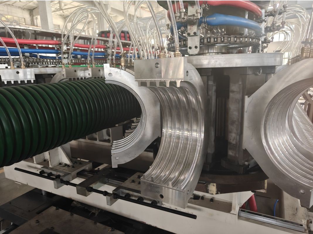 Extruder conico a doppia vite PVC doppia parete tubo ondulato macchina di estrusione per tubi di plastica