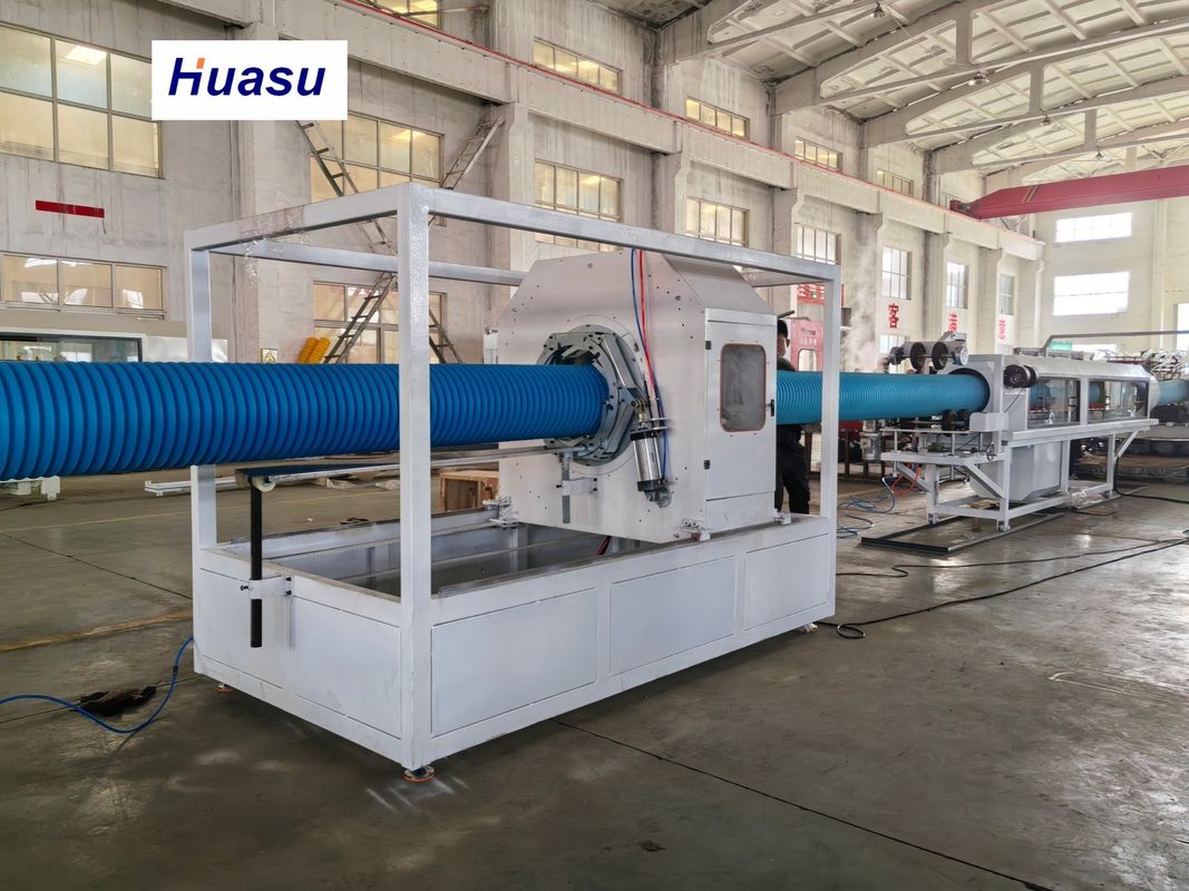 Linea di estrusione tubi in PVC ad alta capacità 60-2000 kg/h con sistema PLC Siemens per la produzione di tubi corrugati da 32-1600 mm