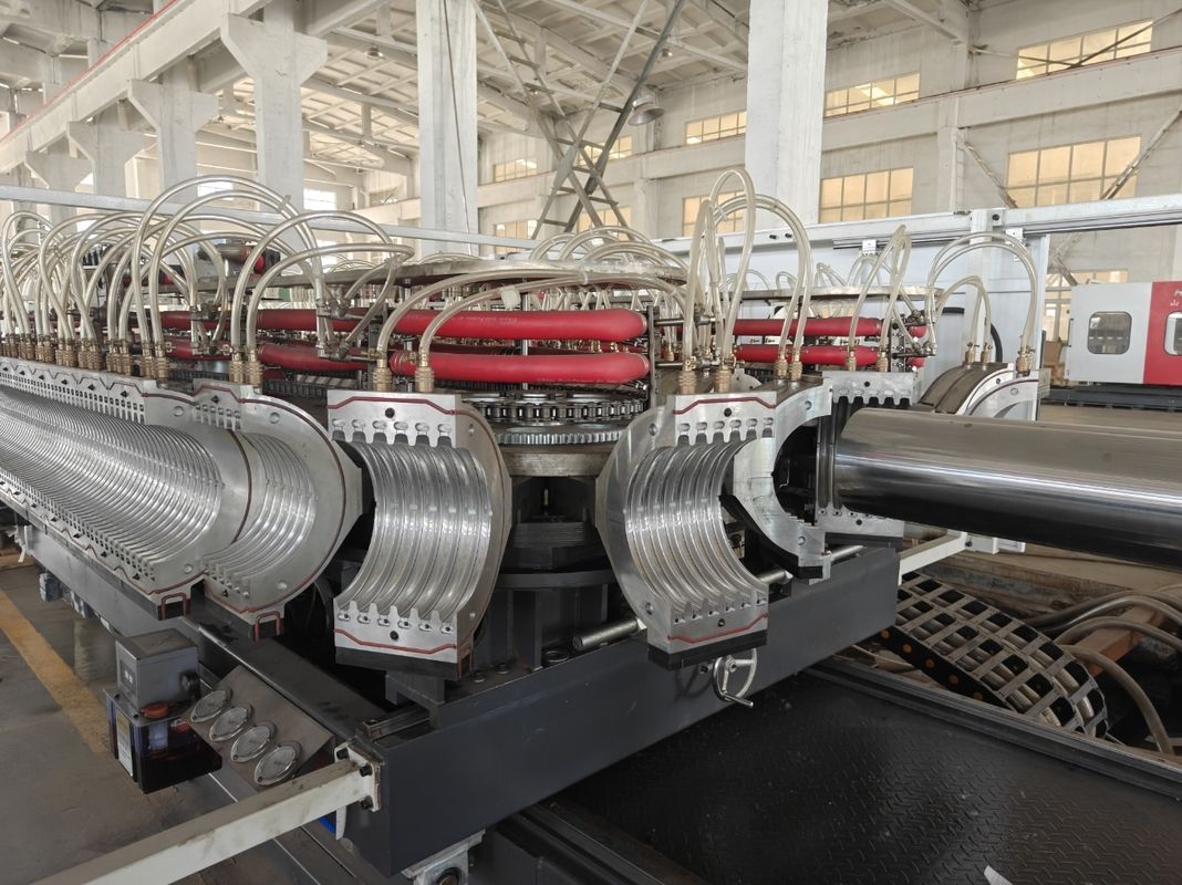 Linea di estrusione di tubi ondulati a doppia parete personalizzabile con materiale da stampo in lega di alluminio e contattore Schneider