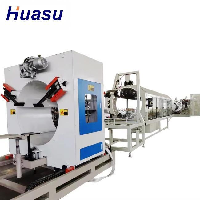 Linea di estrusione di tubi DWC a doppia vite conica per tubi di diametro 32-1600 mm e capacità 60-2000 kg/h