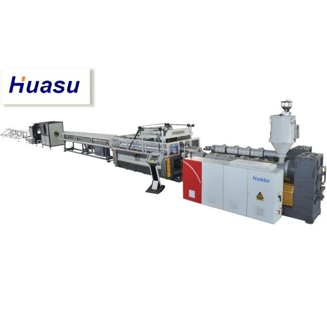 Linea di estrusione di tubi corrugati a doppia parete con una gamma di diametro di taglio da 32 a 1600 mm e un processo di raffreddamento ad acqua con tecnologia Siemens PLC