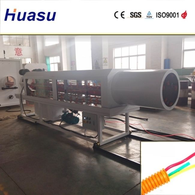 Linea di estrusione tubi DWC con estrusore a doppia vite conica per diametro tubi 32-1600mm e capacità 60-2000kg/h