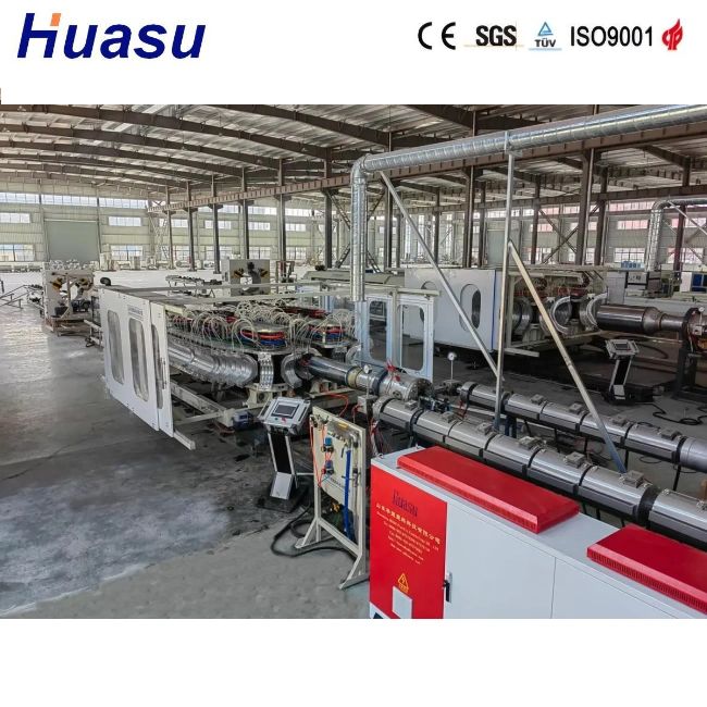 Linea di estrusione per tubi corrugati a doppia parete ad alta produttività con diametro del tubo da 32-1600 mm e tecnologia PLC Siemens