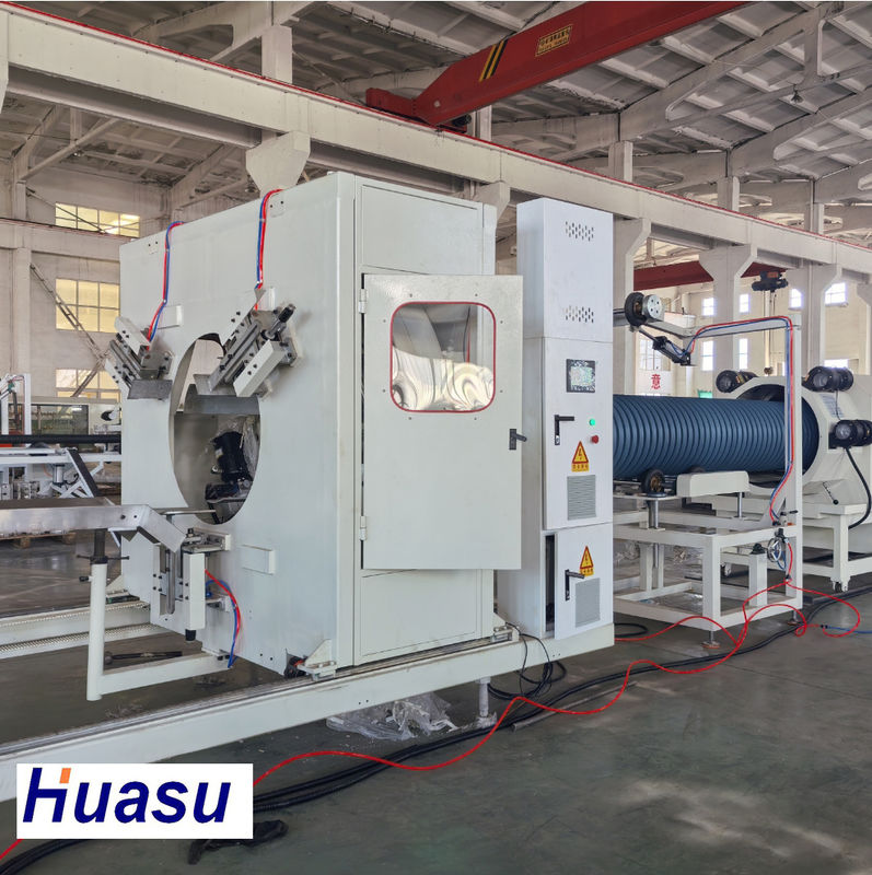 Linea di estrusione per tubi corrugati a doppia parete con componenti elettrici principali Siemens e metodo di raffreddamento ad acqua