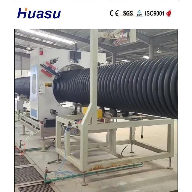 Linea di produzione tubi a doppia parete ad alta velocità con basso consumo energetico e tecnologia PLC Siemens