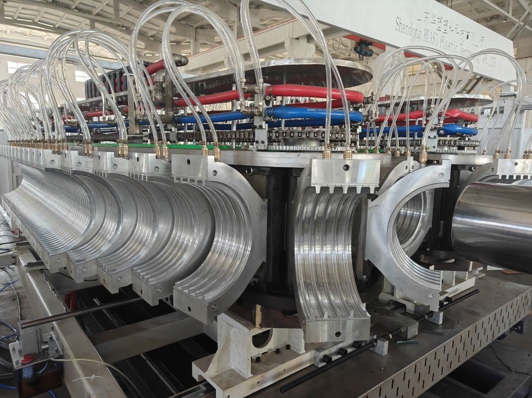 Linea di produzione estrusore per tubi in plastica a doppia parete ondulata ad alta efficienza