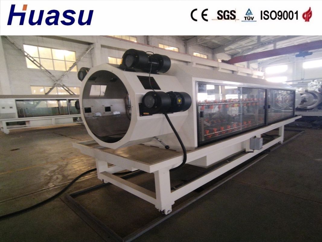 Linea di estrussione di tubi DWC a doppia vite cononica con elevata automazione e blocco di stampo in esecuzione