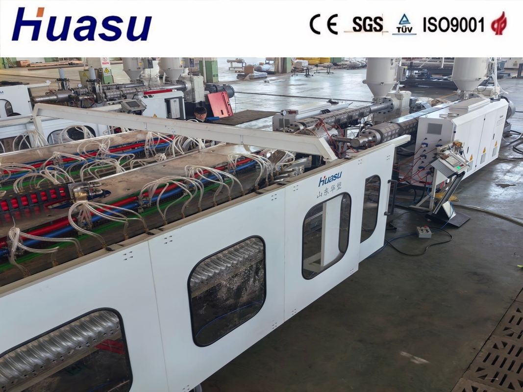 Linea di estrusione di tubi ondulati a parete singola a controllo remoto, con flusso di lavoro stabile e segnaletica online per tubi in PVC/PE/MPP/PA/HDPE