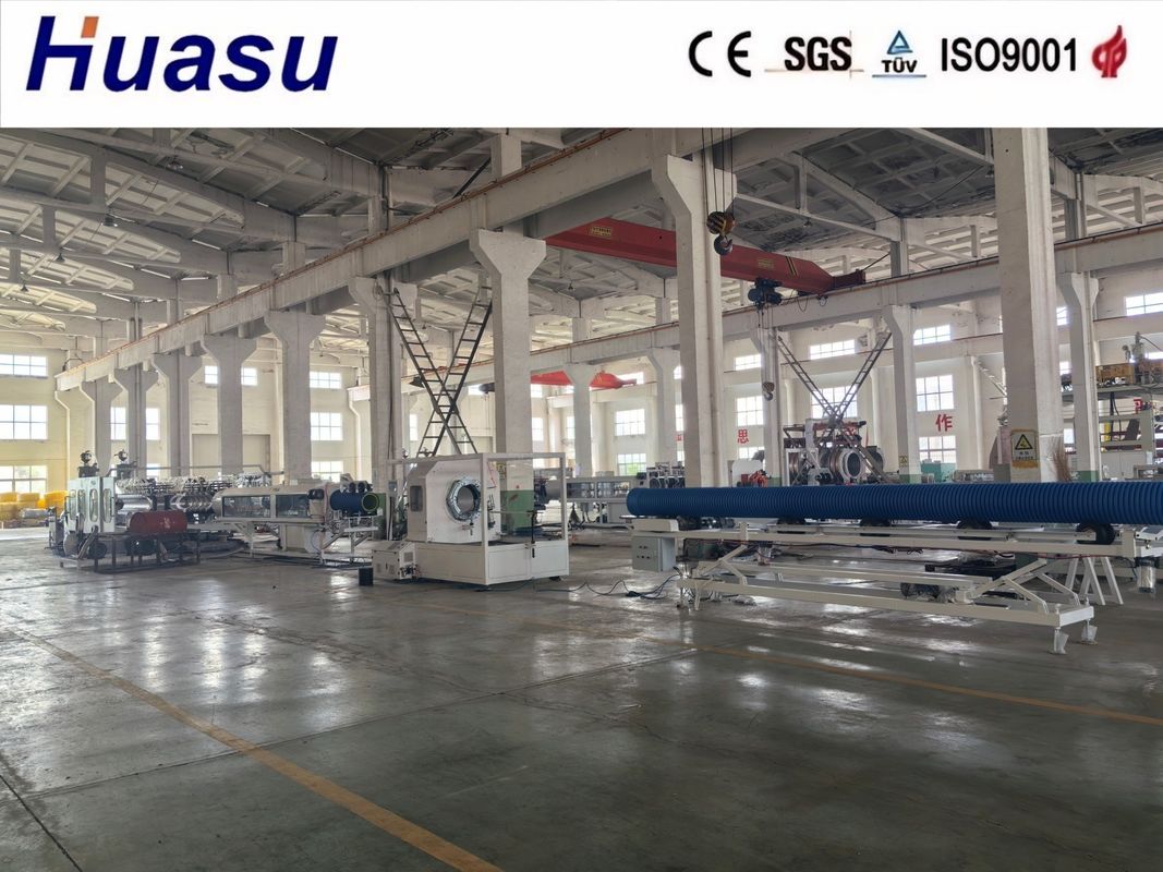 Linea di produzione di tubi ondulati in PP 32-1600 mm Controllo PLC