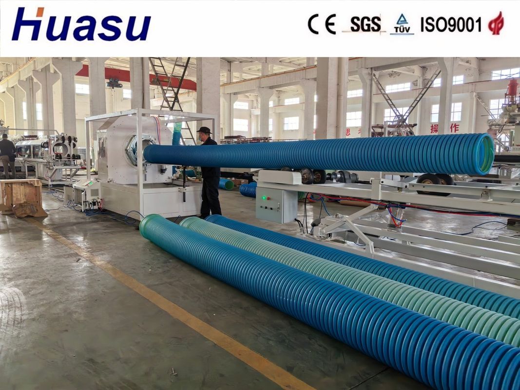 Linea di estrusione per tubi corrugati a doppia parete in HDPE Siemens 500-2000Kg/h