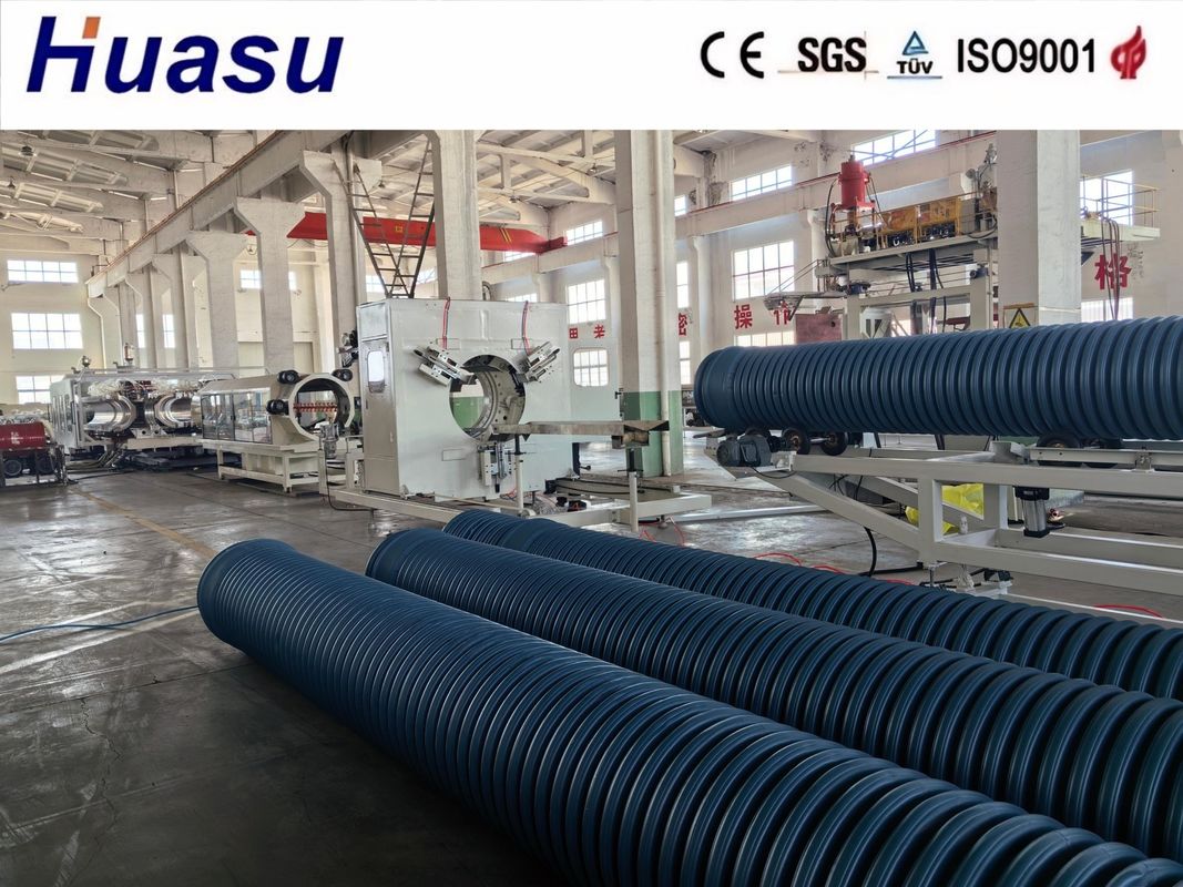 Linea di estrusione per tubi corrugati a doppia parete in HDPE Siemens 500-2000Kg/h