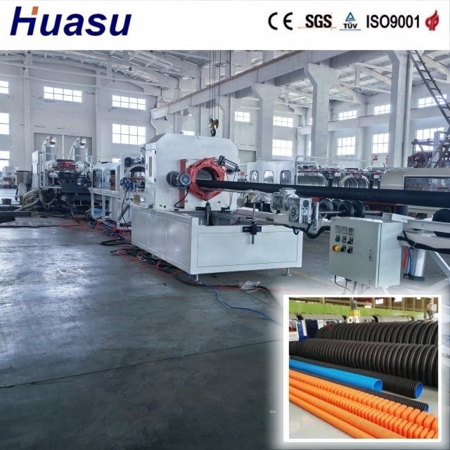 Macchina per tubi ondulati in HDPE-PVC 32-1600 mm Diametro 60-2000 kg/h Output