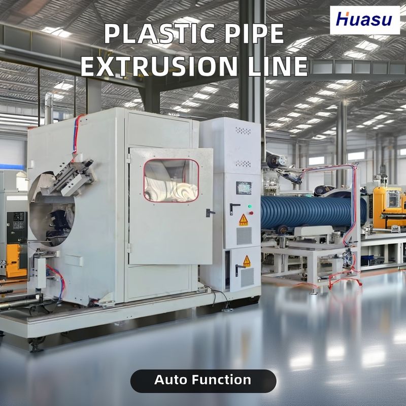 Linea di estrusione per tubi corrugati in PVC ad alta produzione, capacità 500-2000 kg/h