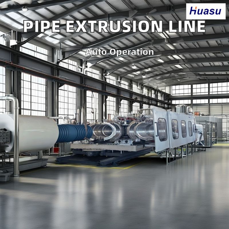 Linea di estrusione di tubi ondulati a doppia parete in HDPE MPP PE PVC 500-2000 kg/h