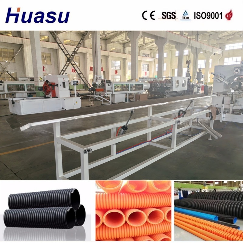 Linea di produzione di tubi ondulati a doppia parete con capacità di 60-2000 kg/h di produzione personalizzata e belling online per l'estrusione di tubi di plastica