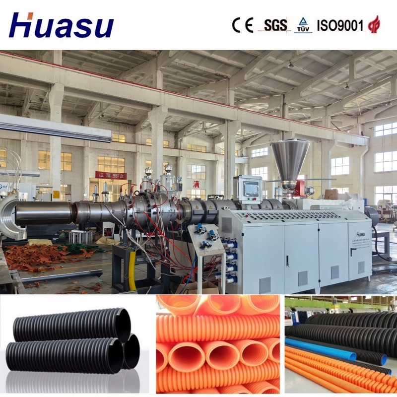 Linea di estrusione di tubi DWC a risparmio energetico con una capacità di 60-2000 kg/h e un diametro di tubo di 32-1600 mm per un'elevata produttività