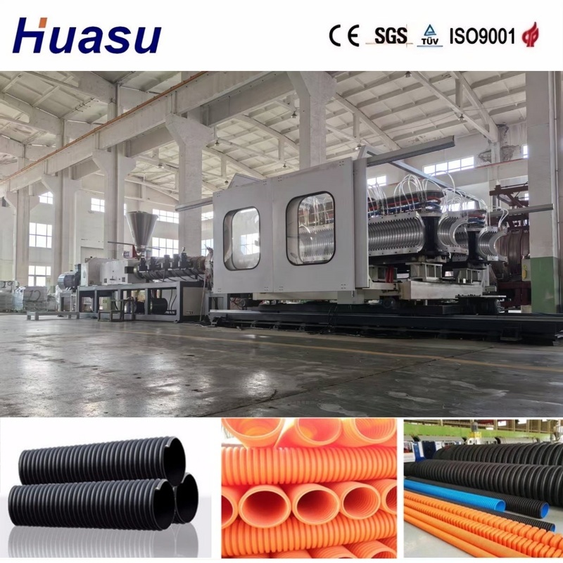 Automatic Double Wall Corrugated Pipe Extrusion Line with 38CrMoAlA Extruder Material and Siemens PLC System