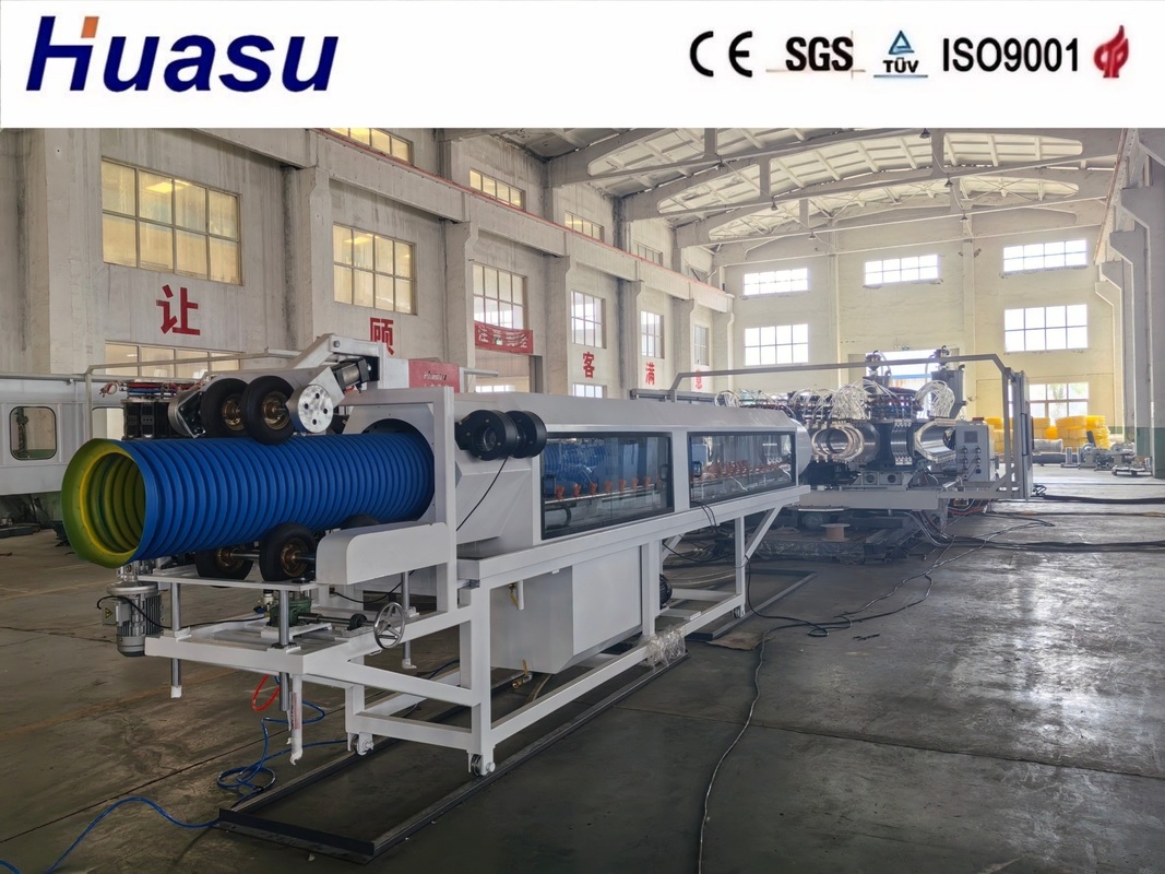 Electric Cable Conduits Plastic Pipe Extrusion Line with Siemens PLC System and High-Efficiency Cooling System