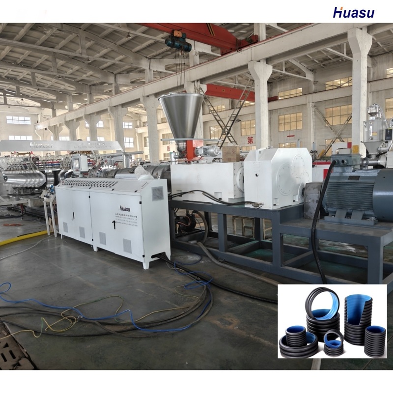 Double Wall Corrugated Pipe Extrusion Machine with Siemens PLC Screen Touch and Planetary Cutting for 6m or Customized Pipe Length