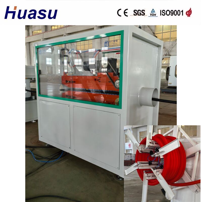 Linea di estrusione per tubi di protezione cavi a tre strati con raffreddamento ad aria e acqua per diametri interni tubi da 32mm a 1600mm