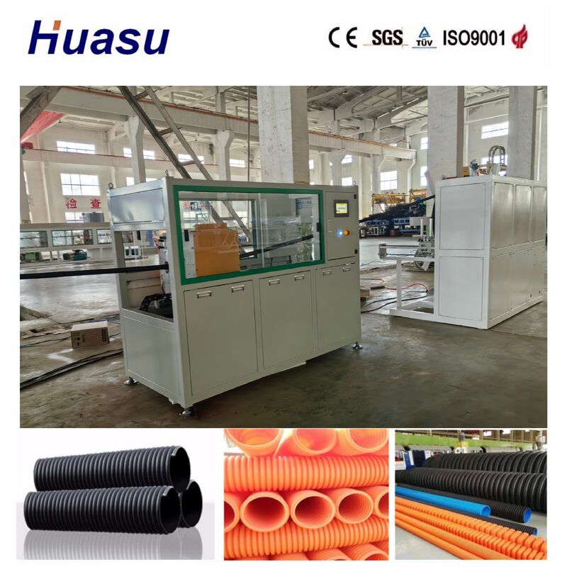 Linea di estrusione per tubi corrugati a parete singola con produzione da 60-2000 kg/h e diametro del tubo da 32mm-1600mm per PVC PE MPP PA HDPE