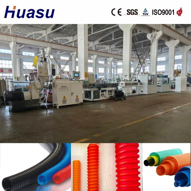 Linea di produzione automatica completa di tubi corrugati a parete singola con raffreddamento ad acqua per tubi corrugati in plastica da 32-1600 mm
