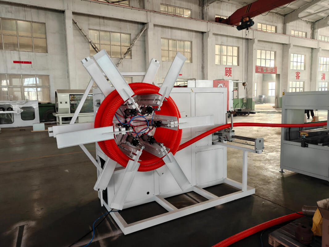 Linea di estrusione di tubi ondulati a doppia parete con parti elettriche principali Siemens, materiale di ingranaggio 20CrMnTi e vite a canna HV>740