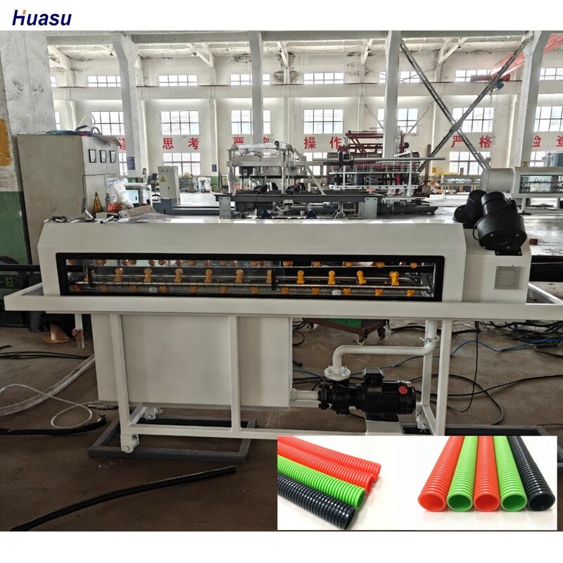 Linea di estrusione per tubi corrugati a parete singola con controllo remoto PLC e componenti elettrici Siemens Schneider per la produzione di tubi durevoli