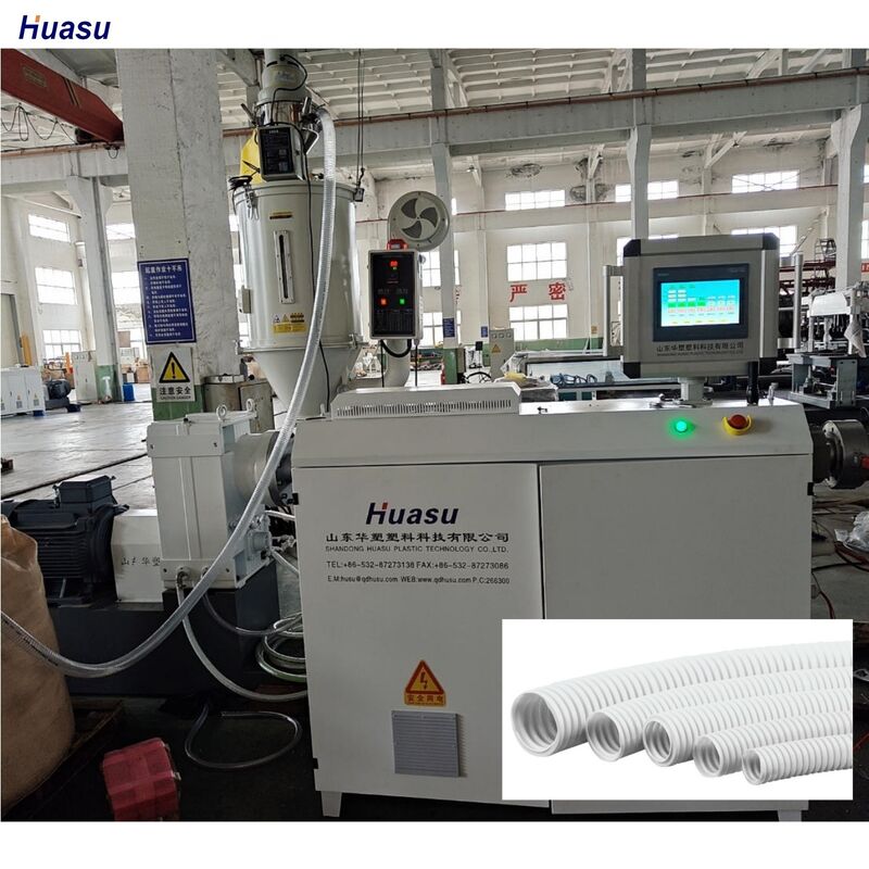 Linea di produzione di tubi corrugati Piattaforma di estrusione che facilita la formatura automatica dei tubi e il controllo di processo Un alimentatore