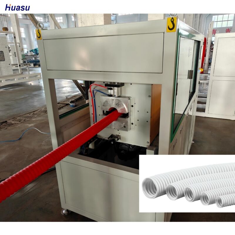 Linea di estrusione per tubi corrugati a parete singola con design a vite singola con componenti elettrici Schneider Siemens Profondità di nitrurazione del cilindro da 0,4 a 0,7 mm