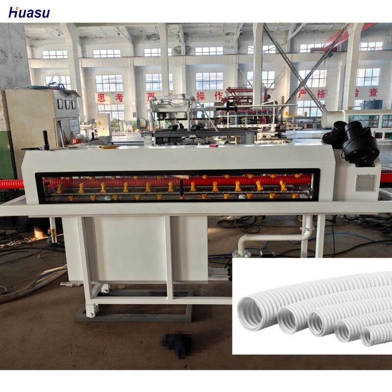 Linea di estrusione per tubi corrugati a parete singola con design a vite singola con componenti elettrici Schneider Siemens Profondità di nitrurazione del cilindro da 0,4 a 0,7 mm