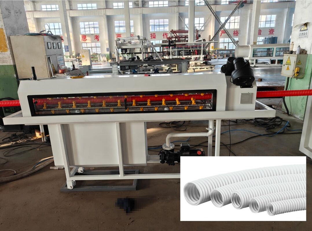 PLC con controllo remoto con una sola parete di linea di estrusione di tubi ondulati, macchina di estrusione dotata di relè Omron per la produzione