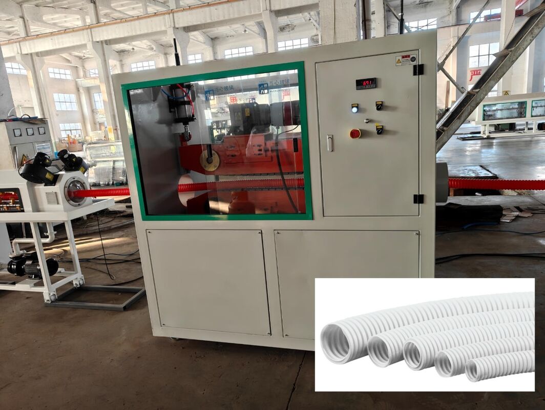 PLC con controllo remoto con una sola parete di linea di estrusione di tubi ondulati, macchina di estrusione dotata di relè Omron per la produzione