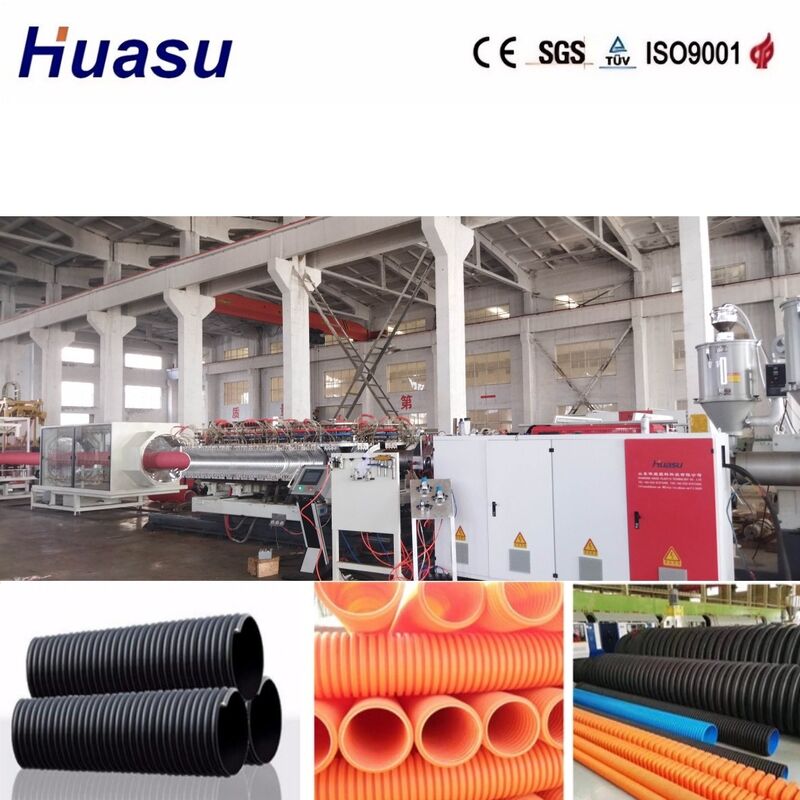 Macchina di estrusione di tubi corrugati a doppia parete con diametro di tubo da 32 mm a 1600 mm, controllo PLC e alta produttività
