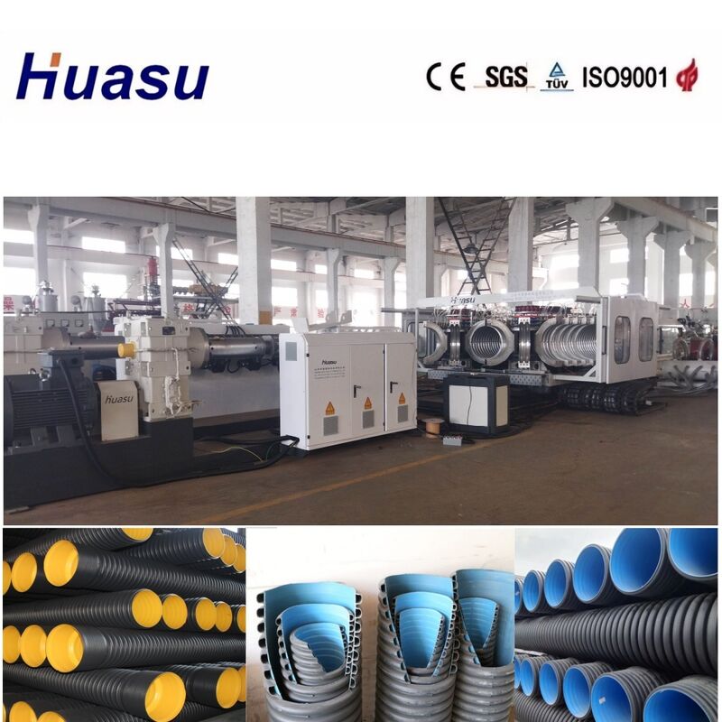 Linea di estrusione per tubi corrugati a doppia parete con modalità di espansione Belling-on-line e controllo PLC per tubi di diametro da 32-1600 mm